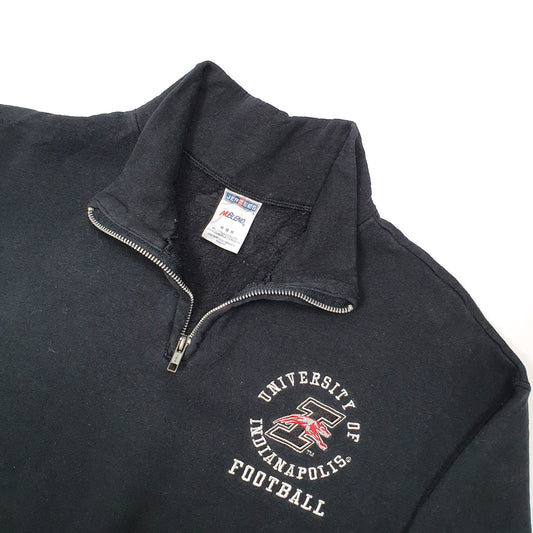 Jerzees USA College Sports Football Quarter Zip M Black