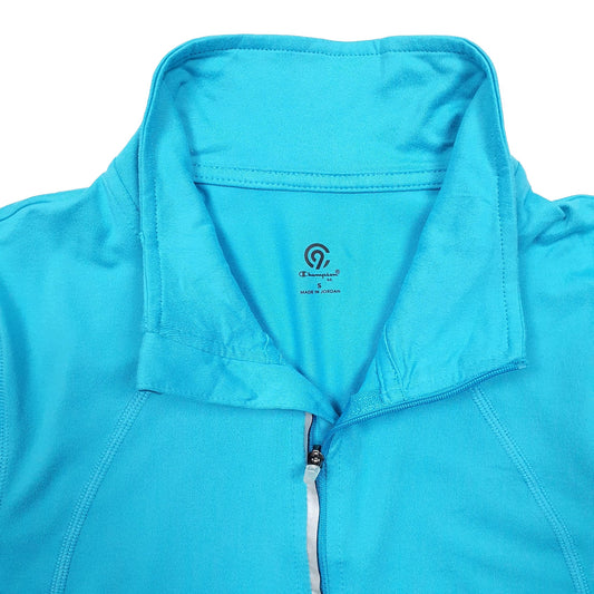 Womens Blue Champion Active Quarter Zip Jumper