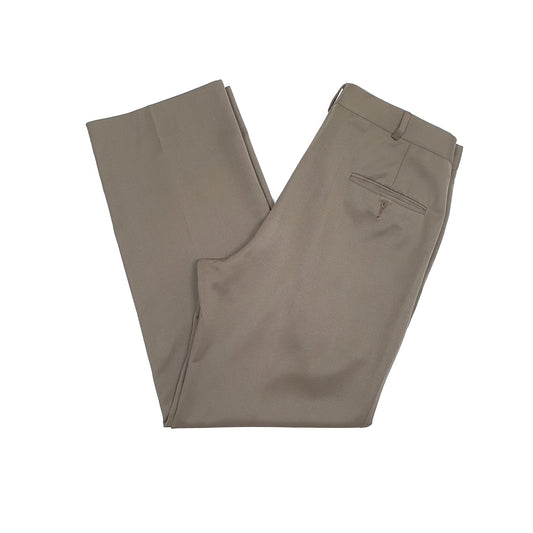 Mens Khaki Polo Ralph Lauren Vintage Double Pleated Chino Trousers