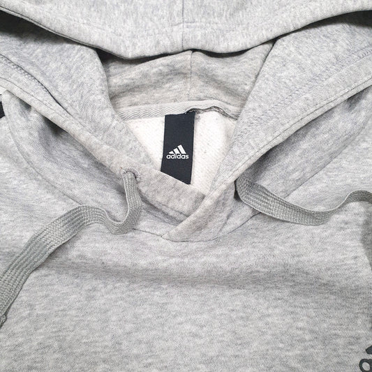 Mens Grey Adidas Hoodie Jumper