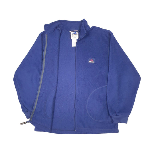 Mens Navy Adidas Vintage 1990s Full Zip Jumper