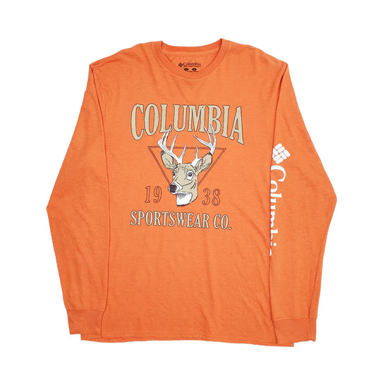 Mens Orange Columbia Sportswear Long Sleeve T Shirt