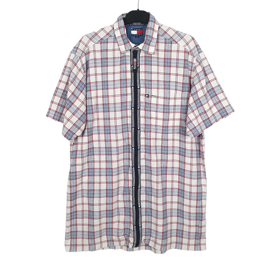 Tommy Hilfiger Short Sleeve Regular Fit Check Shirt Blue