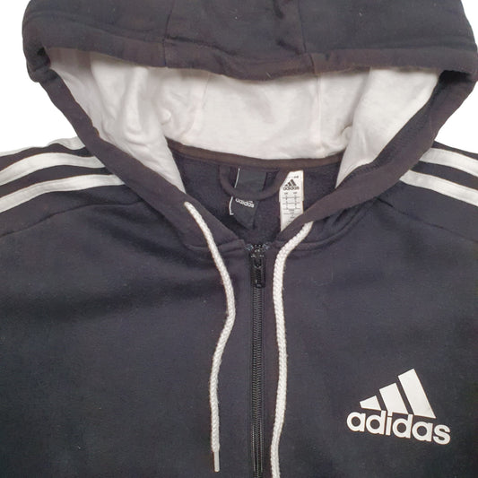 Mens Black Adidas Full Zip Jumper