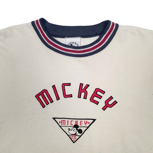 Mens Cream Disney Mickey Mouse Disney Crewneck Jumper