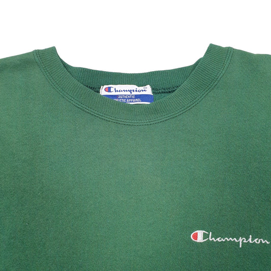 Mens Green Champion Crewneck Jumper