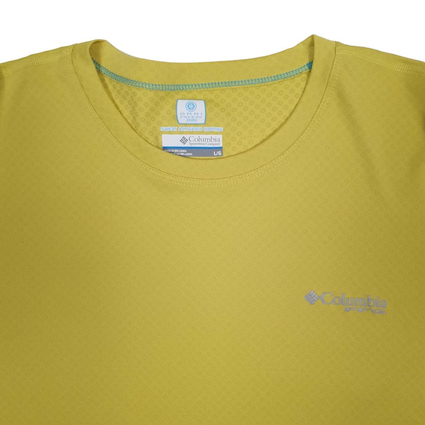 Mens Green Columbia Sportswear Omni Freeze Performance Fishing Gear PFG Long Sleeve T Shirt