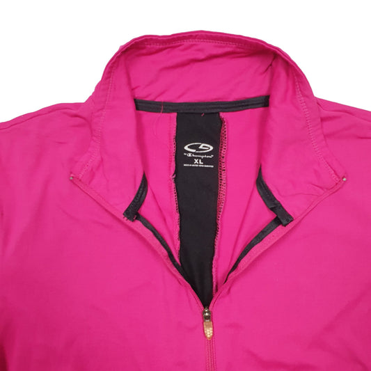 Womens Pink Champion DuoDry Active Running Sport Quarter Zip Jumper