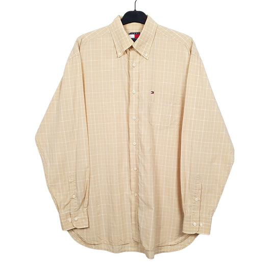 Mens Beige Tommy Hilfiger Long Sleeve Shirt