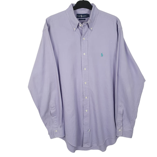 Mens Lilac Ralph Lauren Long Sleeve Shirt