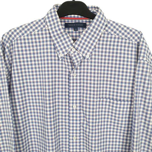 Tommy Hilfiger Long Sleeve Regular Fit Check Shirt Blue