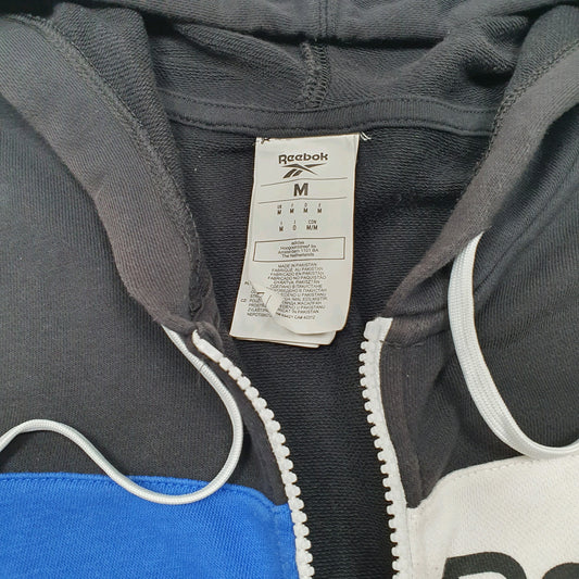 Mens Black Reebok Hoodie Full Zip Jumper