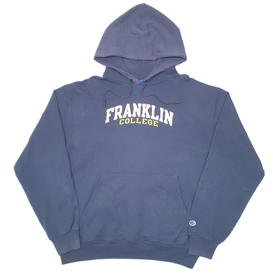Mens Navy Champion Franklin College USA Hoodie Jumper