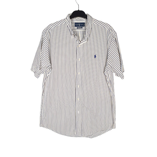 Polo Ralph Lauren Short Sleeve Custom Fit Striped Shirt White