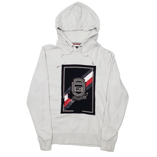 Mens White Tommy Hilfiger Hoodie Jumper