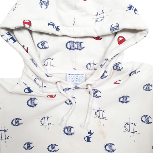 Womens White Champion Hoodie Jumper