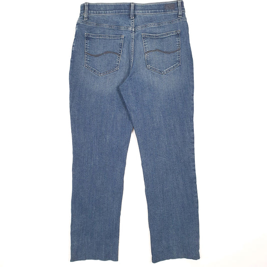 Lee Casual Straight Fit Mid Rise Jeans UK12 Blue