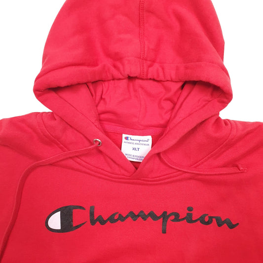 Mens Red Champion Hoodie Jumper