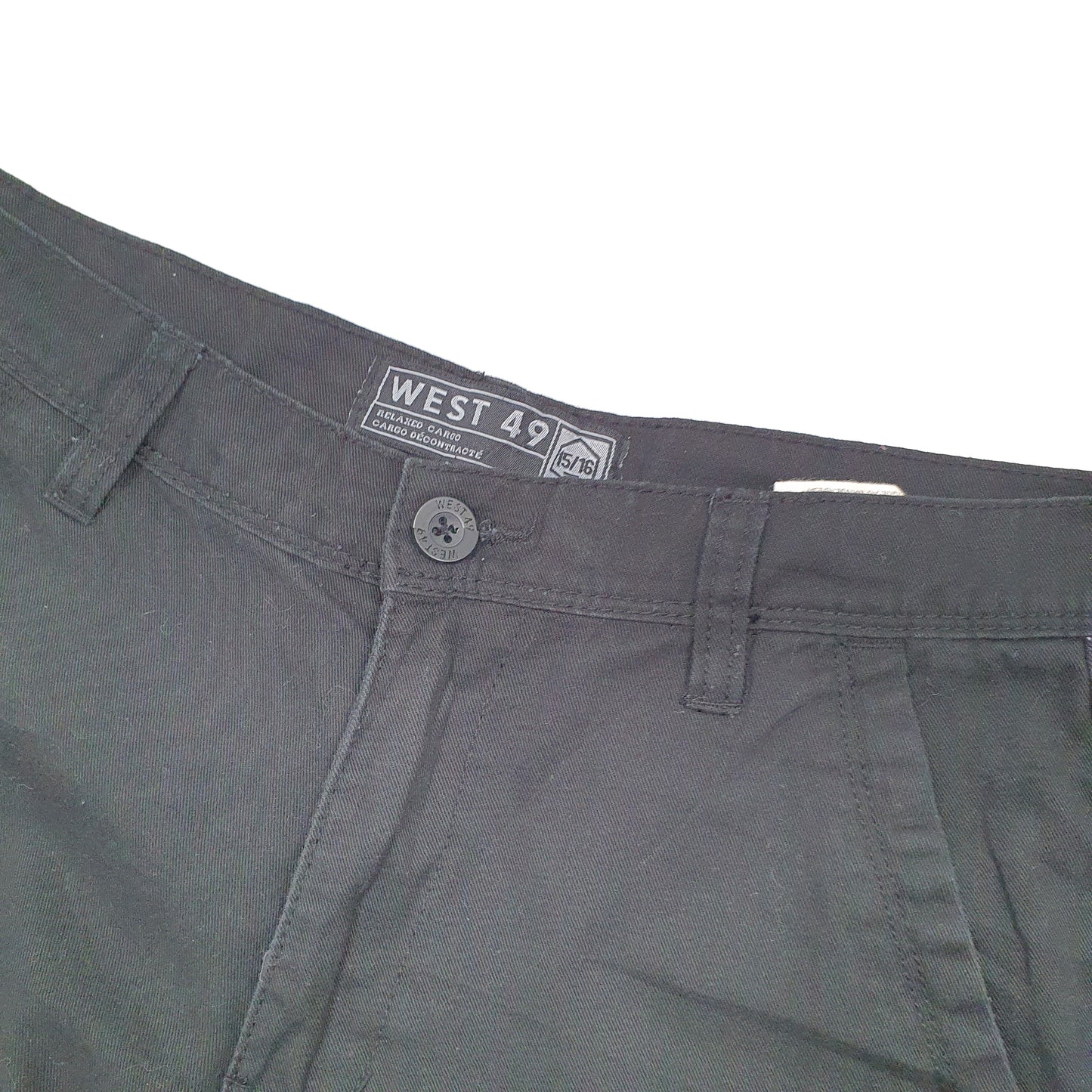 West 49 Black Cargo Workwear Shorts W30