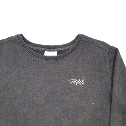 Womens Black Reebok Crewneck Jumper