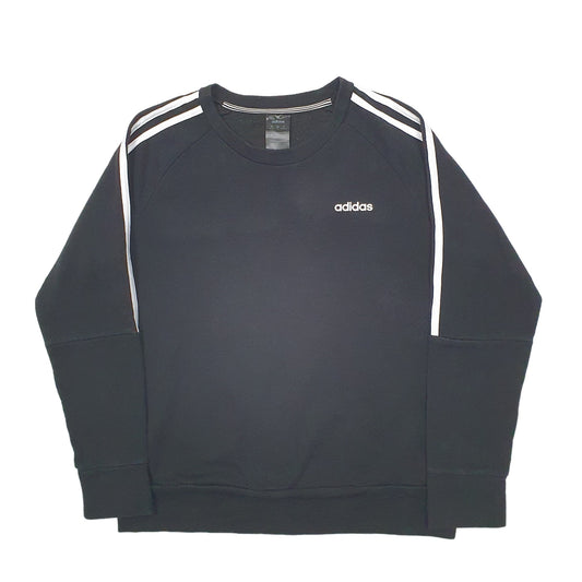 Mens Black Adidas Crewneck Jumper