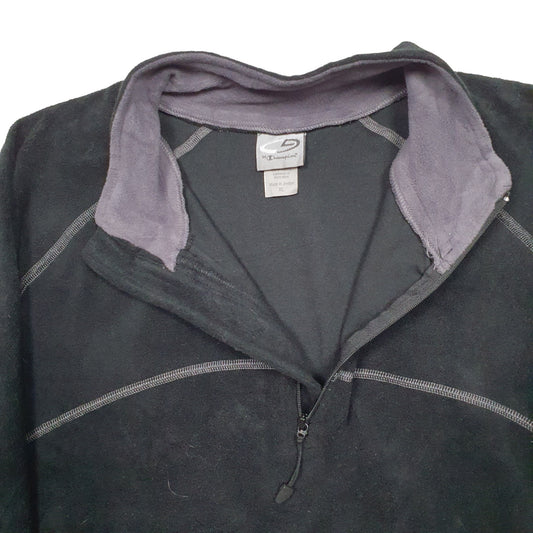 Womens Black Champion Quarter Zip Jumper