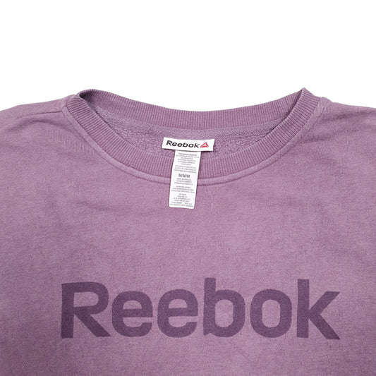 Womens Purple Reebok Spellout Crewneck Jumper