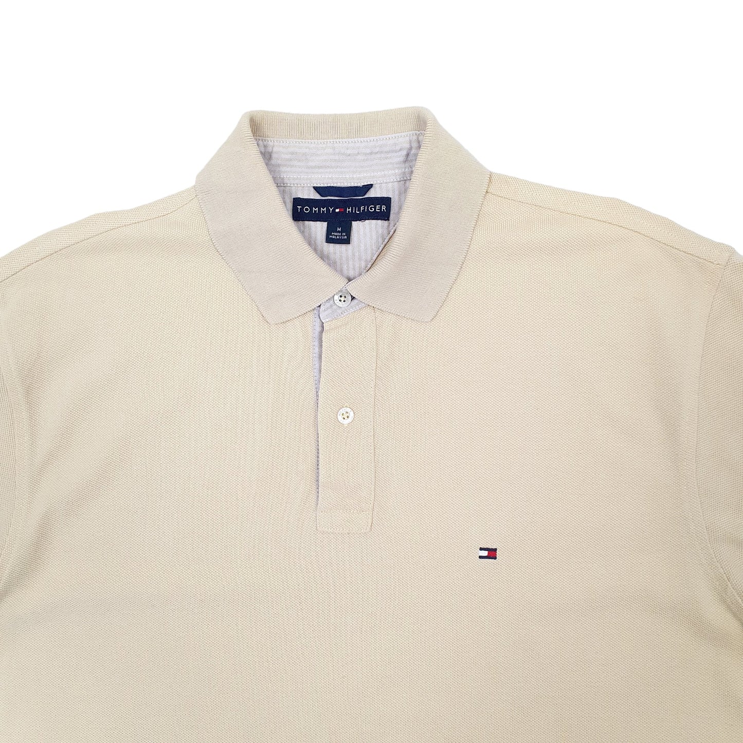 Mens Beige Tommy Hilfiger Short Sleeve Polo Shirt