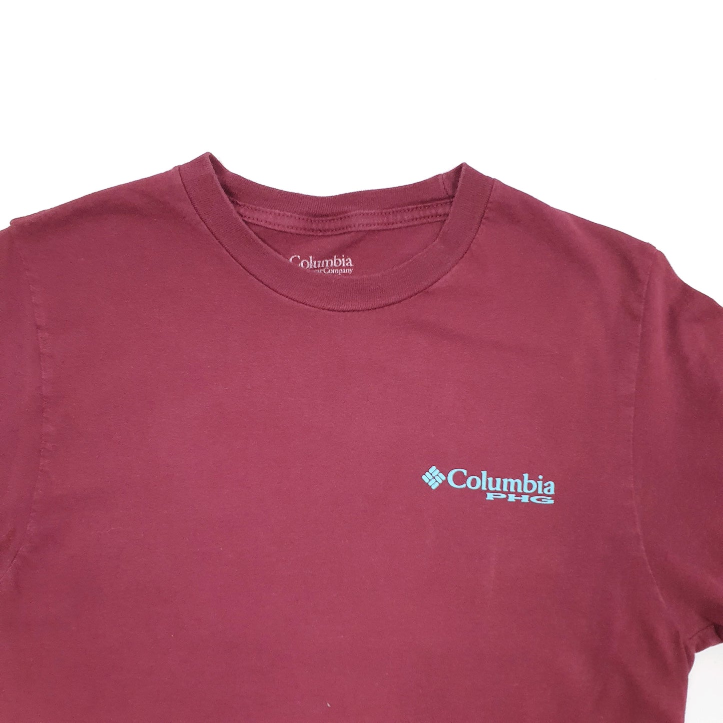 Mens Burgundy Columbia Sportswear PHG Performance Hunting Gear Short Sleeve T Shirt