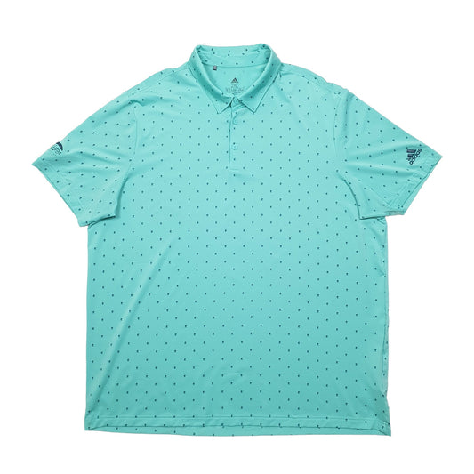 Adidas Golf Fire Ridge Short Sleeve Polyester Polo Shirt Green