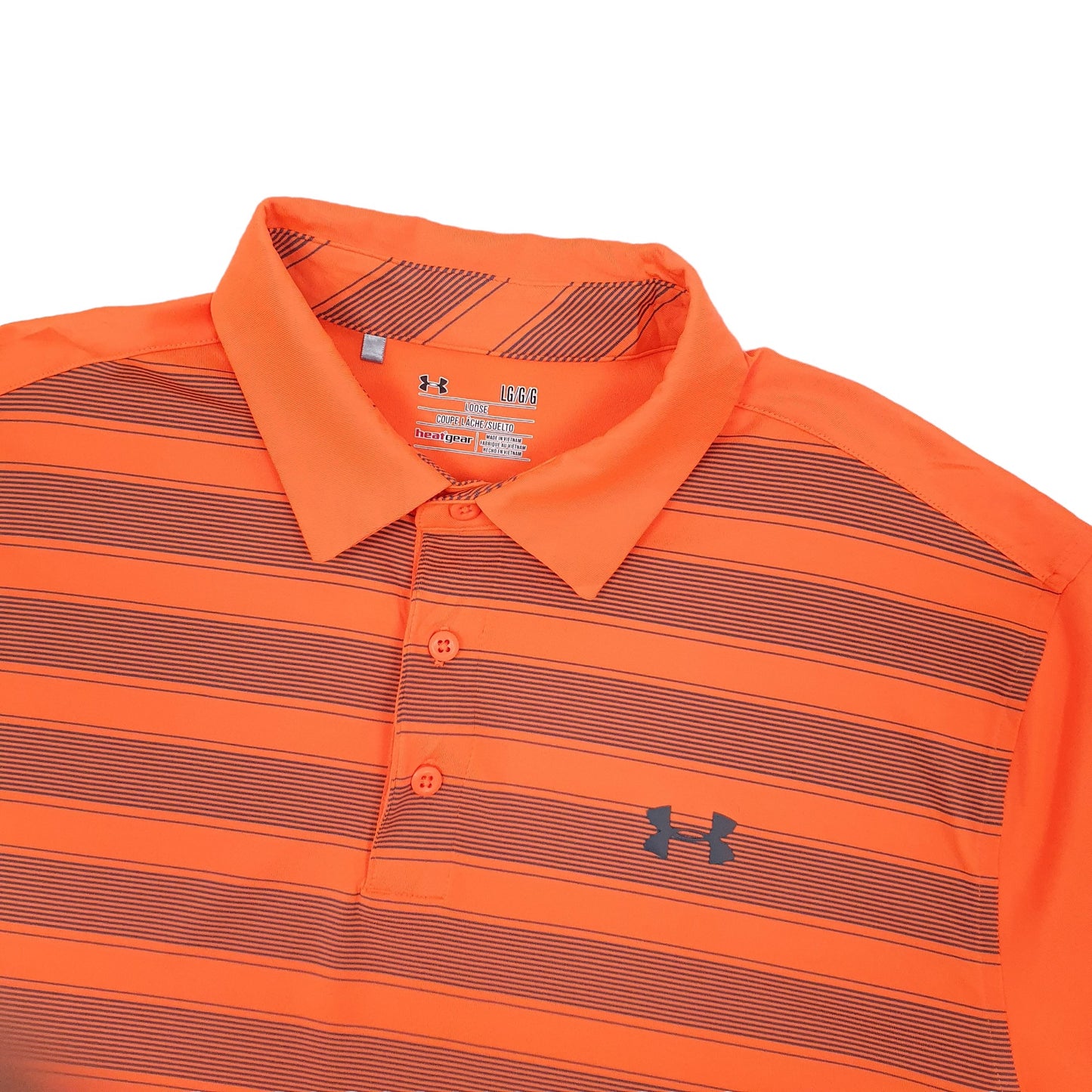 Under Armour Heat Gear Short Sleeve Polyester Polo Shirt Orange