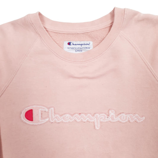 Mens Pink Champion Crewneck Jumper