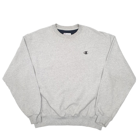 Mens Grey Champion Crewneck Jumper