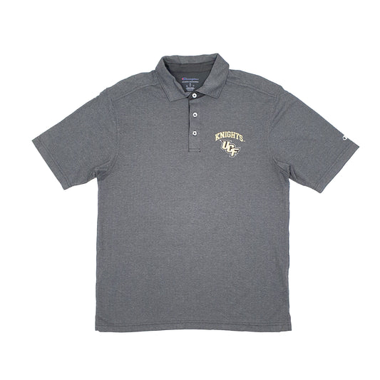 Champion UCF Knights NFL Football Short Sleeve Polyester Polo Shirt Grey