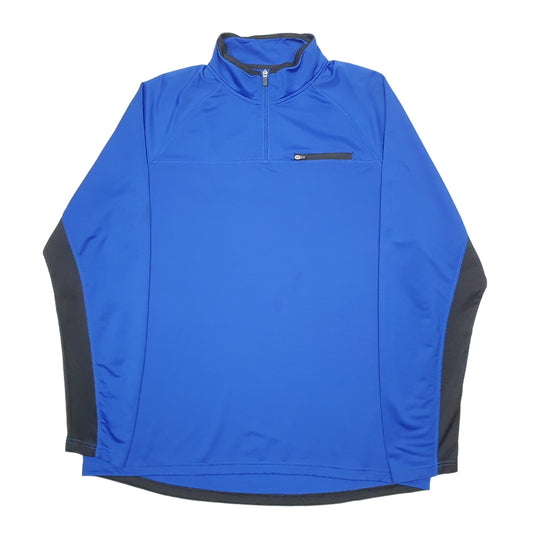Mens Blue Champion Quarter Zip Jumper