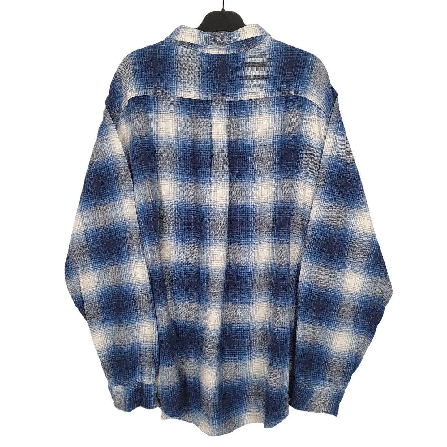 Croft & Barrow Flannel Shacket Long Sleeve Regular Fit Check Shirt Blue