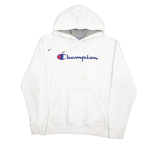 Mens White Champion Hoodie Jumper