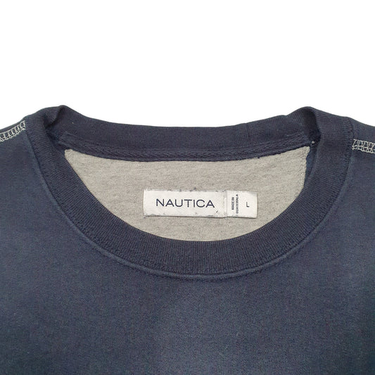Mens Navy Nautica Crewneck Jumper