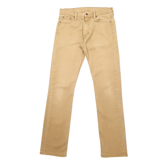 Levis 513 Slim Fit Jeans W30 L32 Beige