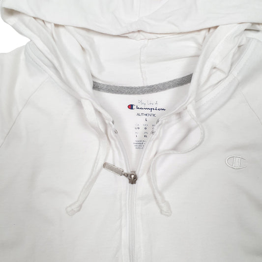 Mens White Champion Full Zip Jumper