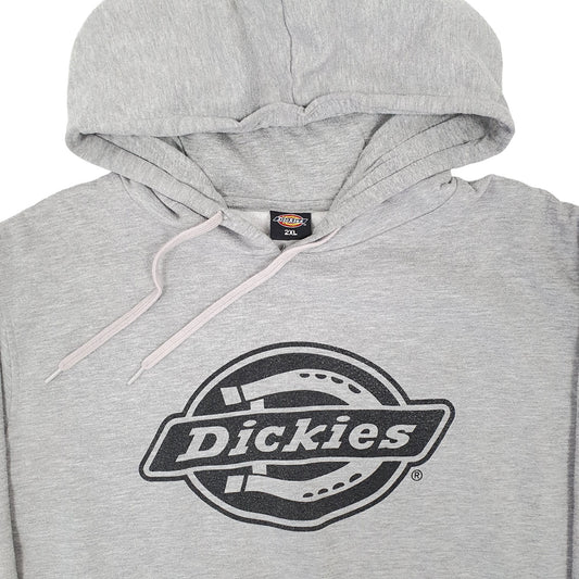 Mens Grey Dickies Spellout Hoodie Jumper