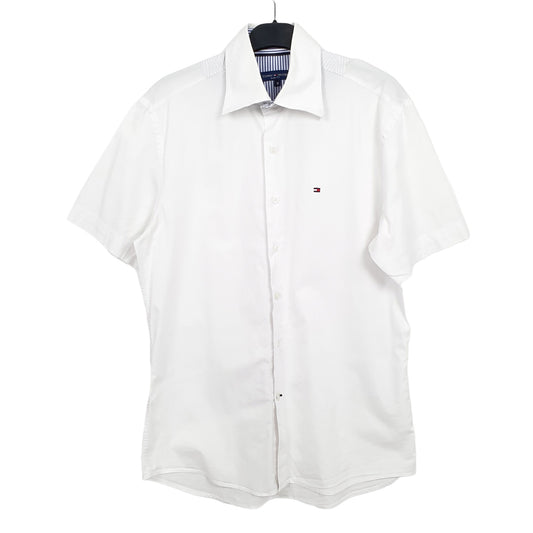 Mens White Tommy Hilfiger Short Sleeve Shirt