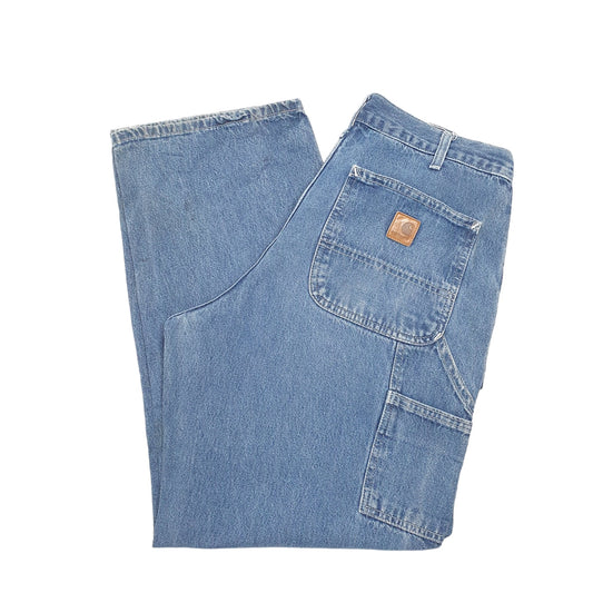 Mens Blue Carhartt Carpenter JeansW34 L30