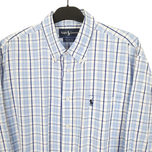 Ralph Lauren Long Sleeve Blake Fit Check Shirt Blue