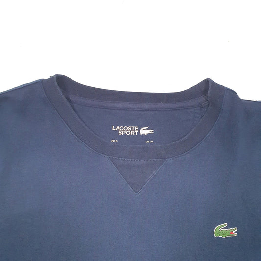 Mens Navy Lacoste Crewneck Jumper