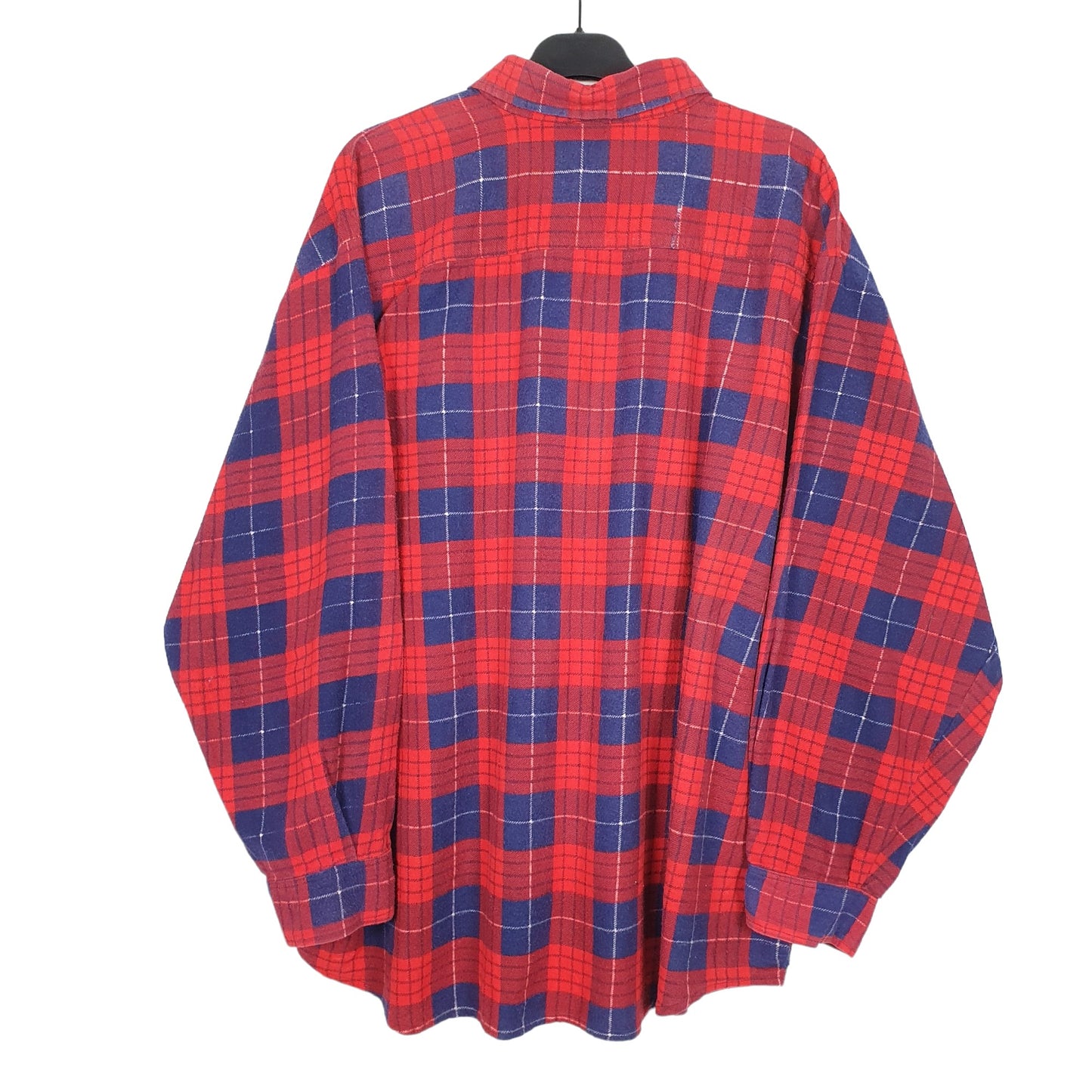 Non Branded Flannel Shacket Long Sleeve Regular Fit Check Shirt Red