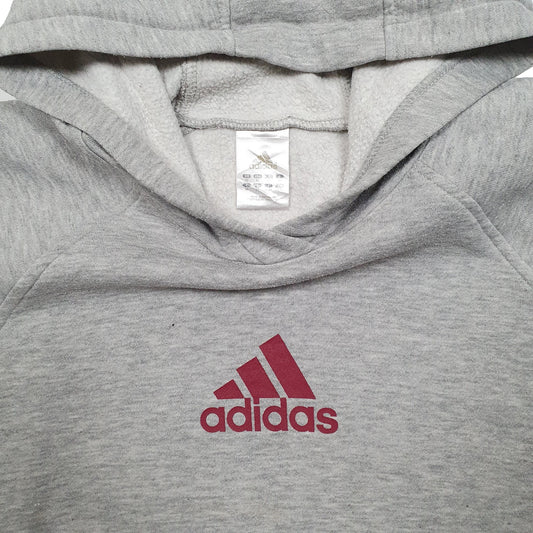 Mens Grey Adidas Hoodie Jumper