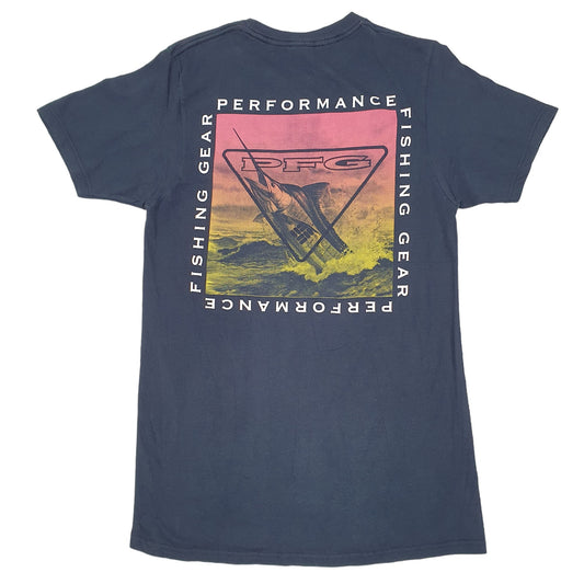 Mens Navy Columbia Sportswear Performance Fishing Gear PFG Short Sleeve T Shirt