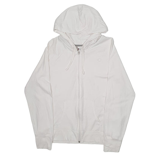 Mens White Champion Full Zip Jumper
