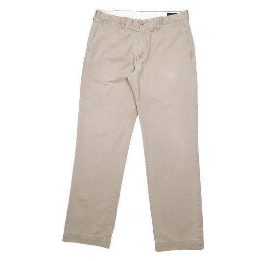 Mens Polo Ralph Lauren Beige Chino Trousers W35 L32 Beige